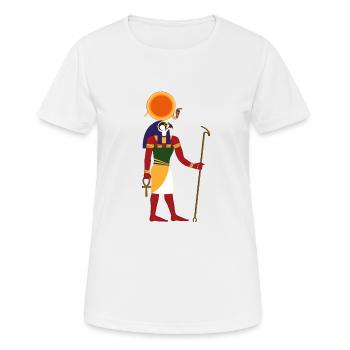 Ra Re altägyptischer Sonnengott - Fülle Gesundheit - Frauen T-Shirt atmungsaktiv - Weiß - Vorne - AI Model Female 172 dark (172cm)