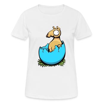 Lama de Pâques - T-shirt respirant Femme - blanc - Devant - AI Model Female 172 dark (172cm)