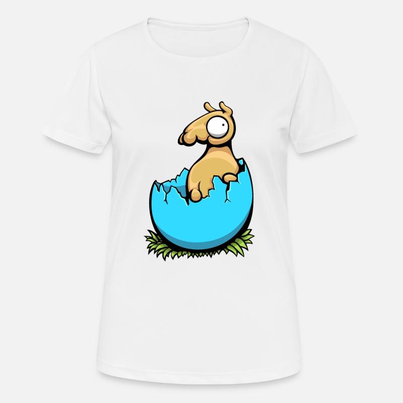 Easter Llama - Women's Breathable T-Shirt - white