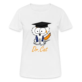 DrCat - Frauen T-Shirt atmungsaktiv - Weiß - Vorne - AI Model Female 172 dark (172cm)