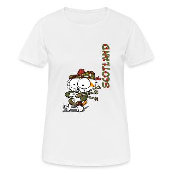 Scotland - Frauen T-Shirt atmungsaktiv - Weiß - Vorne - AI Model Female 172 dark (172cm)