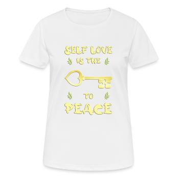 Self love is the key to peace (version anglaise) - T-shirt respirant Femme - blanc - Devant - AI Model Female 172 dark (172cm)