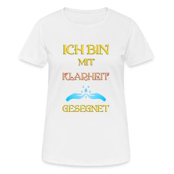 Je suis béni de lucidité - T-shirt respirant Femme - blanc - Devant - AI Model Female 172 dark (172cm)
