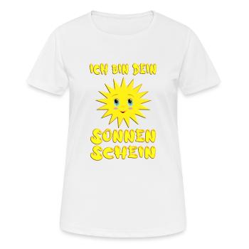 Ich bin Dein Sonnenschein - Paarmotiv - Frauen T-Shirt atmungsaktiv - Weiß - Vorne - AI Model Female 172 dark (172cm)