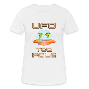 Ufo Todpoles - Têtards de l’espace dans l’OVNI - T-shirt respirant Femme - blanc - Devant - AI Model Female 172 dark (172cm)