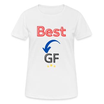 best girlfriend / meilleur copine - T-shirt respirant Femme - blanc - Devant - AI Model Female 172 dark (172cm)