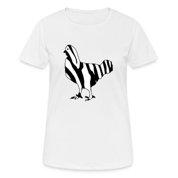 hühner hühnerleben auf dem dorf - Frauen T-Shirt atmungsaktiv - Weiß - Vorne - AI Model Female 172 dark (172cm)