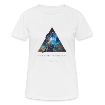 DAS UNIVERSUM IST IN IHNEN - Frauen T-Shirt atmungsaktiv - Weiß - Vorne - AI Model Female 172 dark (172cm)
