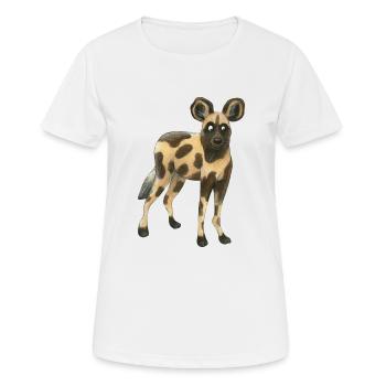 Wild dog - Women's Breathable T-Shirt - white - Front - AI Model Female 172 dark (172cm)