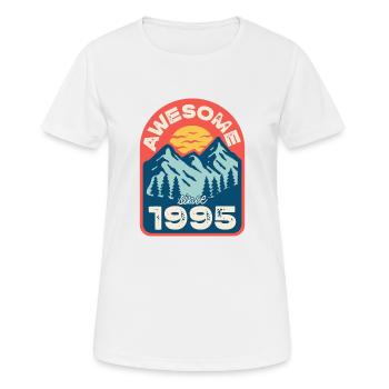 Awesome since 1995 - Frauen T-Shirt atmungsaktiv - Weiß - Vorne - AI Model Female 172 dark (172cm)