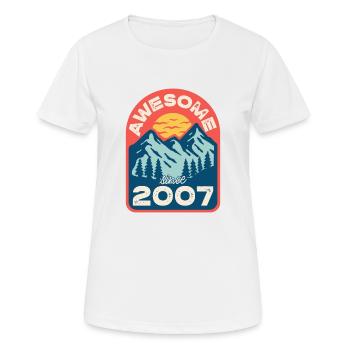 Génial depuis 2007 - T-shirt respirant Femme - blanc - Devant - AI Model Female 172 dark (172cm)