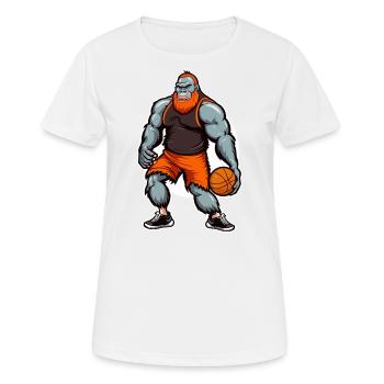 Gorille sur le terrain - T-shirt respirant Femme - blanc - Devant - AI Model Female 172 dark (172cm)