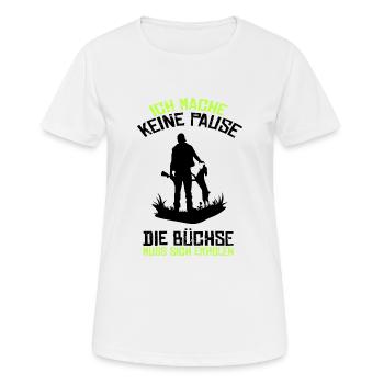 Jagen Gehen Hirschjagd Wildschweinjagd Jagd - Frauen T-Shirt atmungsaktiv - Weiß - Vorne - AI Model Female 172 dark (172cm)