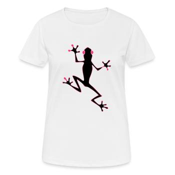 grenouille pinkblack - T-shirt respirant Femme - blanc - Devant - AI Model Female 172 dark (172cm)