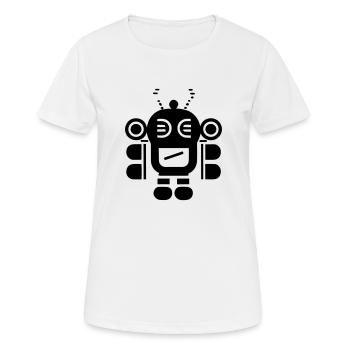 Small robot - Women's Breathable T-Shirt - white - Front - AI Model Female 172 dark (172cm)