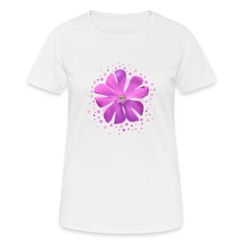 fleur rose - T-shirt respirant Femme - blanc - Devant - AI Model Female 172 dark (172cm)