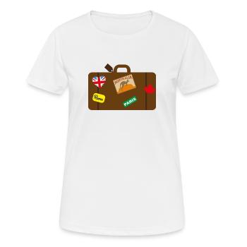 reisen - Frauen T-Shirt atmungsaktiv - Weiß - Vorne - AI Model Female 172 dark (172cm)