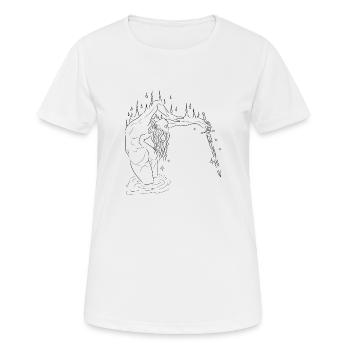 Déesse du feu - T-shirt respirant Femme - blanc - Devant - AI Model Female 172 dark (172cm)