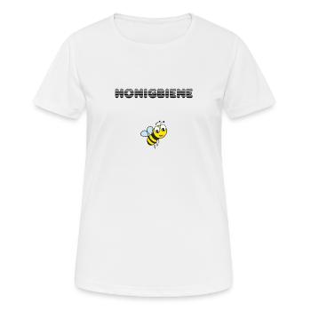 Honigbiene - Frauen T-Shirt atmungsaktiv - Weiß - Vorne - AI Model Female 172 dark (172cm)