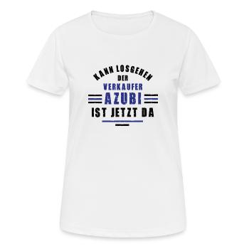 Azubi Verkäufer Lehre Ausbildung Verkauf Handel - Frauen T-Shirt atmungsaktiv - Weiß - Vorne - AI Model Female 172 dark (172cm)