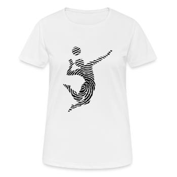beachball fingerprint - beach volley - gift - Women's Breathable T-Shirt - white - Front - AI Model Female 172 dark (172cm)