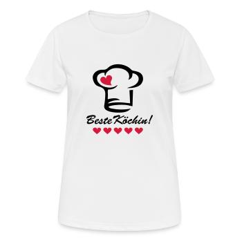 Beste Köchin, Koch, Chef, Muttertag, Geburtstag, - Frauen T-Shirt atmungsaktiv - Weiß - Vorne - AI Model Female 172 dark (172cm)
