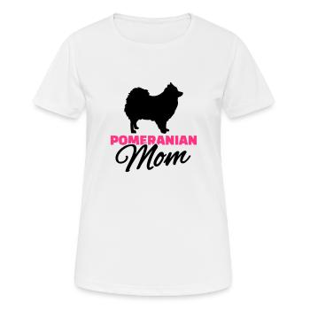 Spitz - Frauen T-Shirt atmungsaktiv - Weiß - Vorne - AI Model Female 172 dark (172cm)