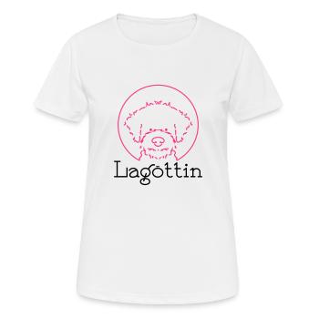 lagotto10 10 - Frauen T-Shirt atmungsaktiv - Weiß - Vorne - AI Model Female 172 dark (172cm)
