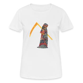 Pense que tu vas mourir e 227 Fauchenmann - T-shirt respirant Femme - blanc - Devant - AI Model Female 172 dark (172cm)