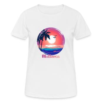 Ich liebe Mallorca - Frauen T-Shirt atmungsaktiv - Weiß - Vorne - AI Model Female 172 dark (172cm)