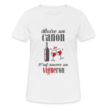 Vigneron vins raisins cave - T-shirt respirant Femme - blanc - Devant - AI Model Female 172 dark (172cm)