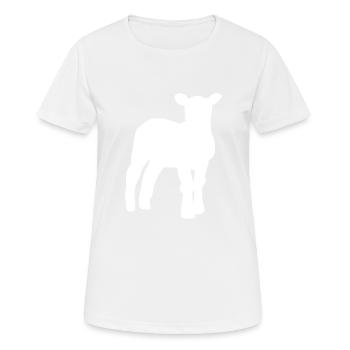 agneau - T-shirt respirant Femme - blanc - Devant - AI Model Female 172 dark (172cm)