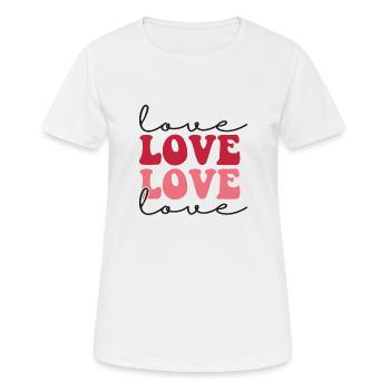 Love valentine - valentine's day - Women's Breathable T-Shirt - white - Front - AI Model Female 172 dark (172cm)
