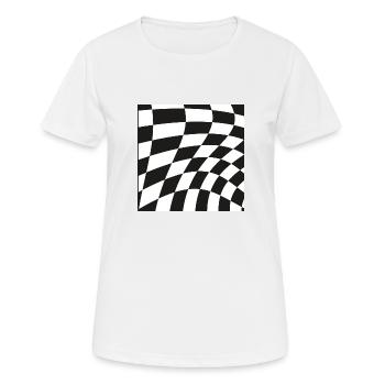 Un motif d'illusion d'optique façonne un cadeau de géométrie - T-shirt respirant Femme - blanc - Devant - AI Model Female 172 dark (172cm)