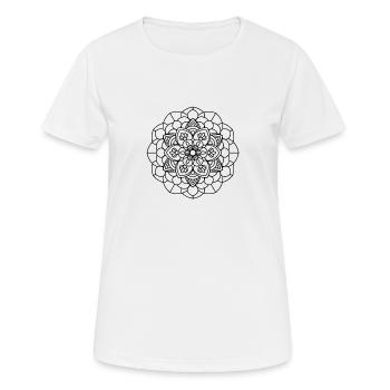 Mandala - Frauen T-Shirt atmungsaktiv - Weiß - Vorne - AI Model Female 172 dark (172cm)