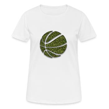 basketball - Women's Breathable T-Shirt - white - Front - AI Model Female 172 dark (172cm)