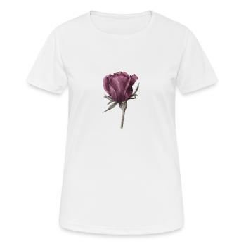 Rose Blume - Frauen T-Shirt atmungsaktiv - Weiß - Vorne - AI Model Female 172 dark (172cm)