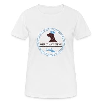 Skippers Greetings - Women's Breathable T-Shirt - white - Front - AI Model Female 172 dark (172cm)