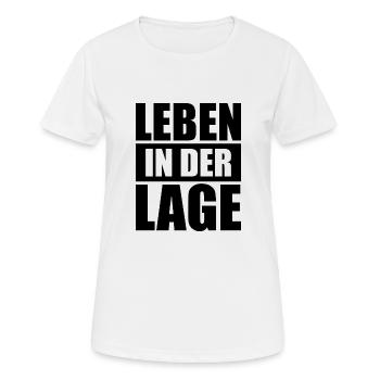BUNDESWEHR LEBEN IN DER LAGE - Frauen T-Shirt atmungsaktiv - Weiß - Vorne - AI Model Female 172 dark (172cm)