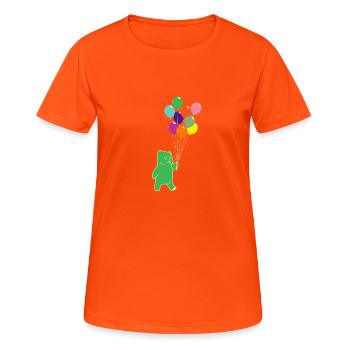 Geburtstag Gummibärchen Luftballons Kind Geschenk - Frauen T-Shirt atmungsaktiv - Neonorange - Vorne - AI Model Female 172 dark (172cm)
