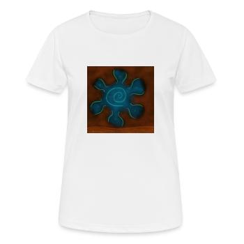 SOLEIL INVERSÉ SUR LA MER - T-shirt respirant Femme - blanc - Devant - AI Model Female 172 dark (172cm)