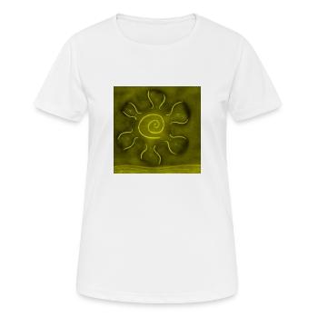 SOLEIL SUR LE DÉSERT JAUNE - T-shirt respirant Femme - blanc - Devant - AI Model Female 172 dark (172cm)
