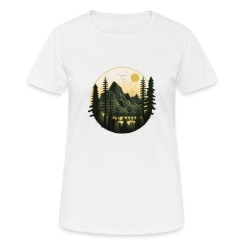 Berge, Meer, Sonne, Natur, Wandern, Strand, Wald - Frauen T-Shirt atmungsaktiv - Weiß - Vorne - AI Model Female 172 dark (172cm)