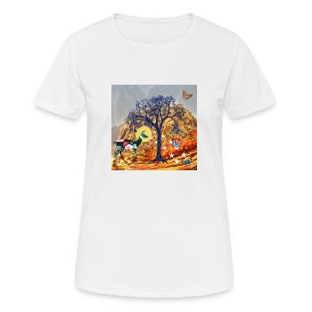 Arbre magique - T-shirt respirant Femme - blanc - Devant - AI Model Female 172 dark (172cm)