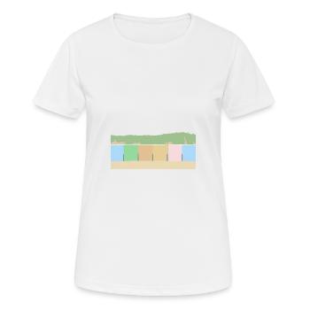 Strandhäuser mit Dünen - Frauen T-Shirt atmungsaktiv - Weiß - Vorne - AI Model Female 172 dark (172cm)