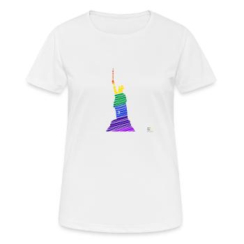 Hermann's Monument Rainbow - Women's Breathable T-Shirt - white - Front - AI Model Female 172 dark (172cm)