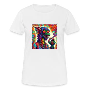 dragon hippie - T-shirt respirant Femme - blanc - Devant - AI Model Female 172 dark (172cm)