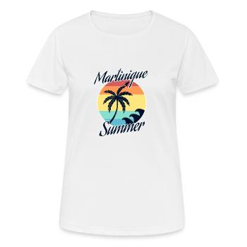 Martinique - T-shirt respirant Femme - blanc - Devant - AI Model Female 172 dark (172cm)