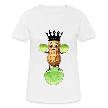 Chou d’arachide Chou royal végétal Drôle - T-shirt respirant Femme - blanc - Devant - AI Model Female 172 dark (172cm)