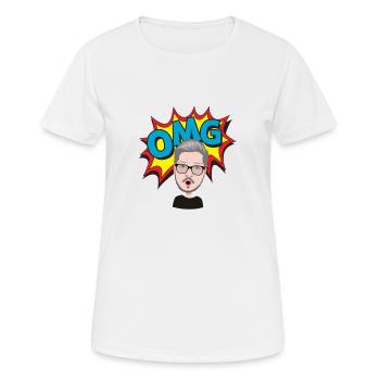 OMG! - T-shirt respirant Femme - blanc - Devant - AI Model Female 172 dark (172cm)